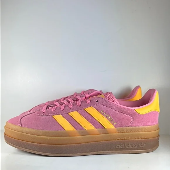 Adidas Gazelle Bold Bliss Pink Spark Women's Size 9.5 Suede Leather Sneakers - Picture 1 of 12